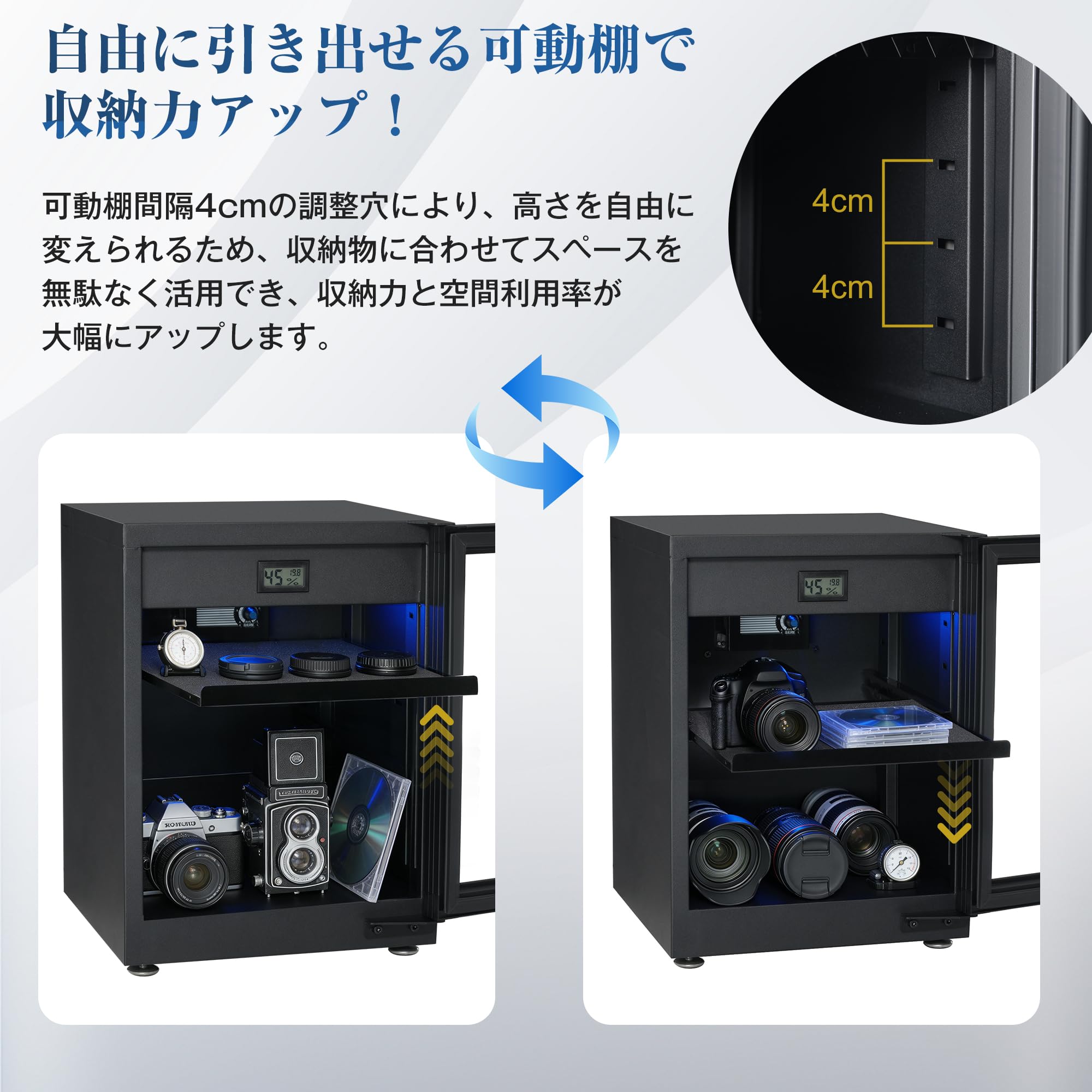 Amazon.co.jp: OSJ 防湿庫 ドライボックス 35L 収納 防湿ケース 小型